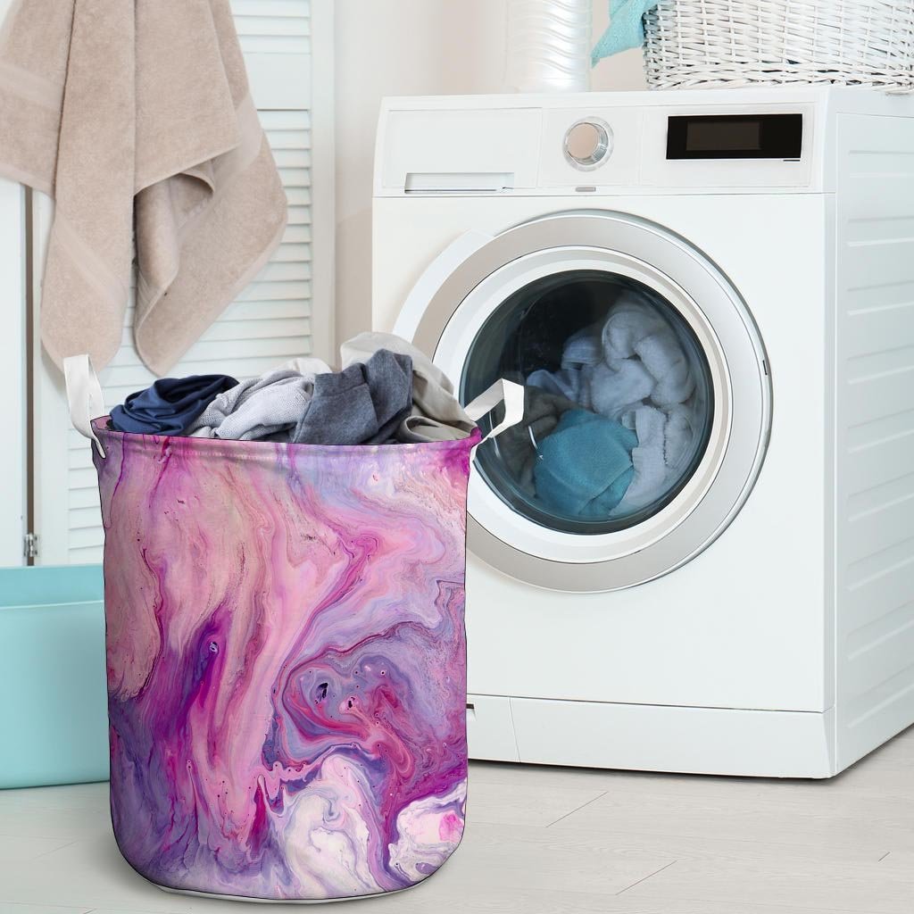 Purple Marble Laundry Basket-grizzshop