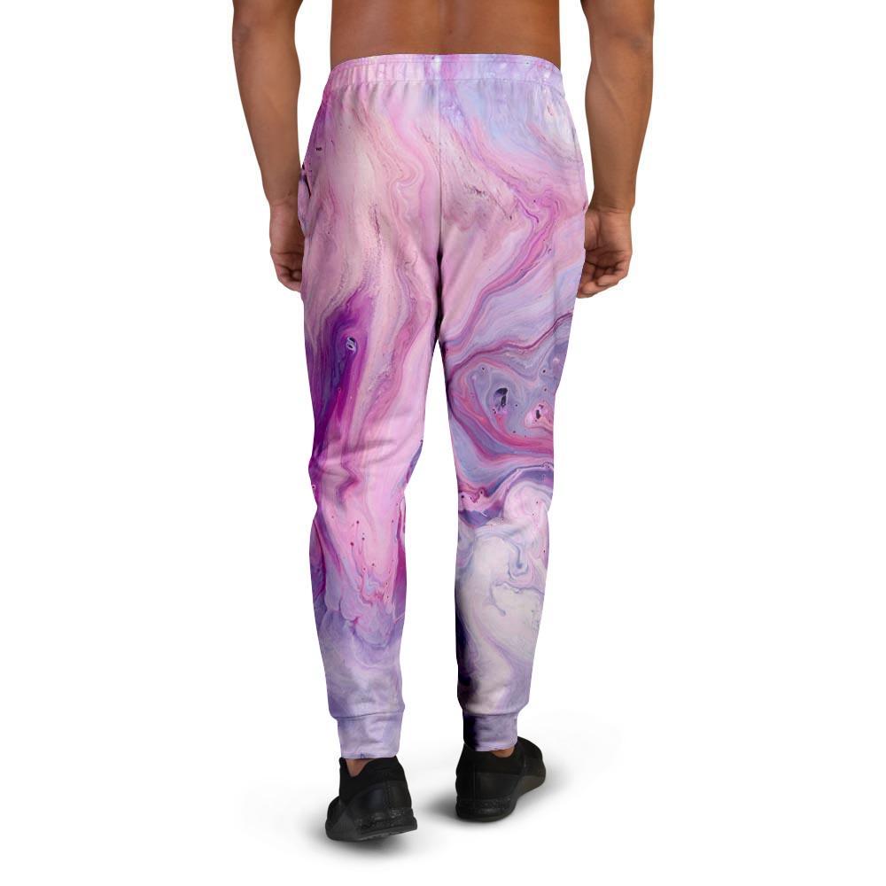 Purple Marble Men's Joggers-grizzshop