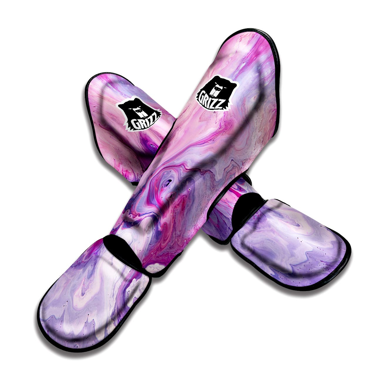 Purple Marble Muay Thai Shin Guard-grizzshop