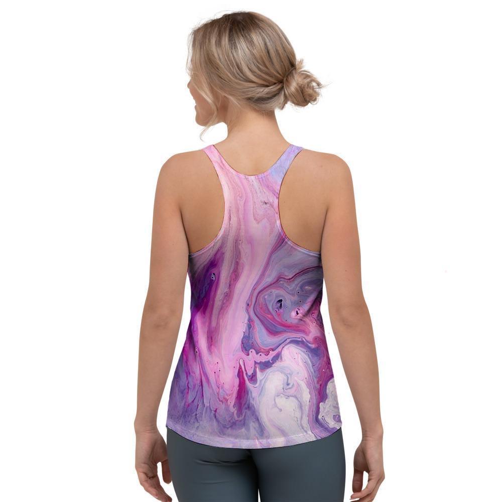Purple Marble Women's Racerback Tank Top-grizzshop