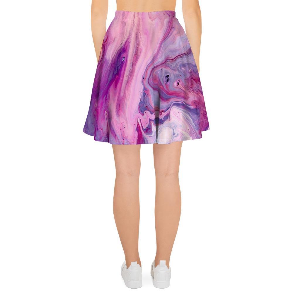 Purple Marble Women's Skirt-grizzshop