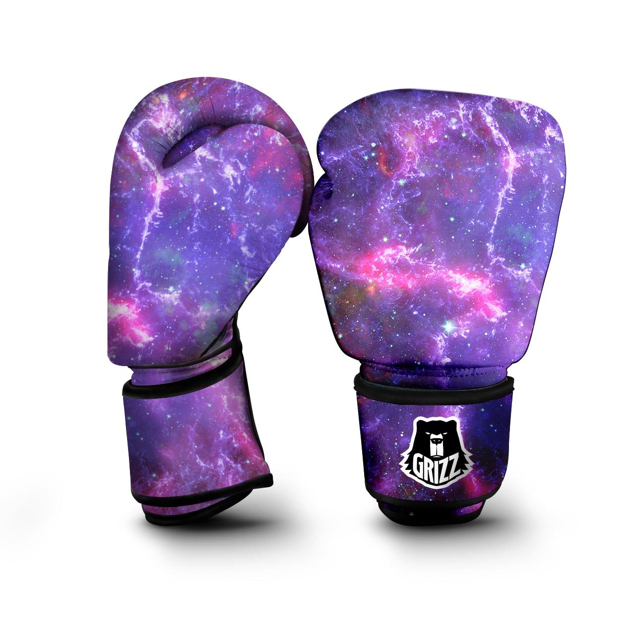 Purple Nebula Galaxy Space Boxing Gloves-grizzshop