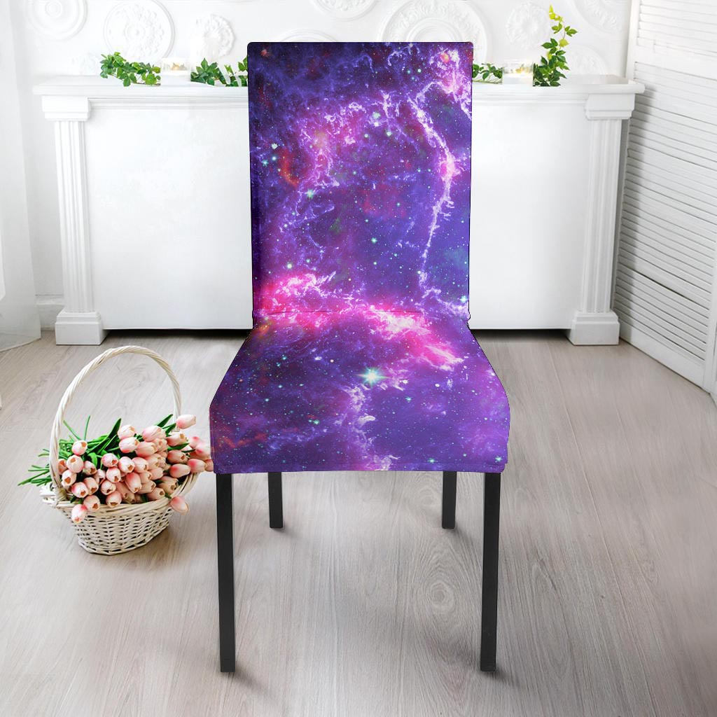 Purple Nebula Galaxy Space Chair Cover-grizzshop