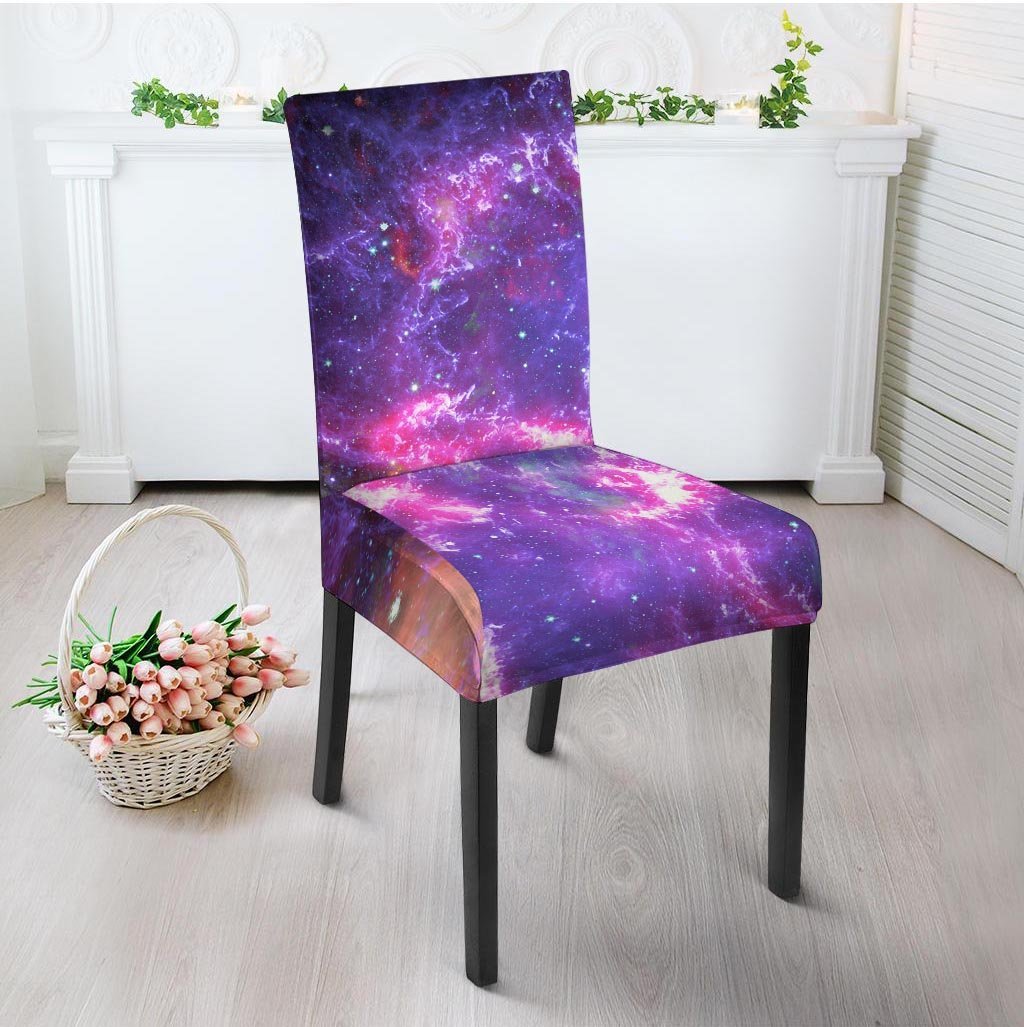 Purple Nebula Galaxy Space Chair Cover-grizzshop