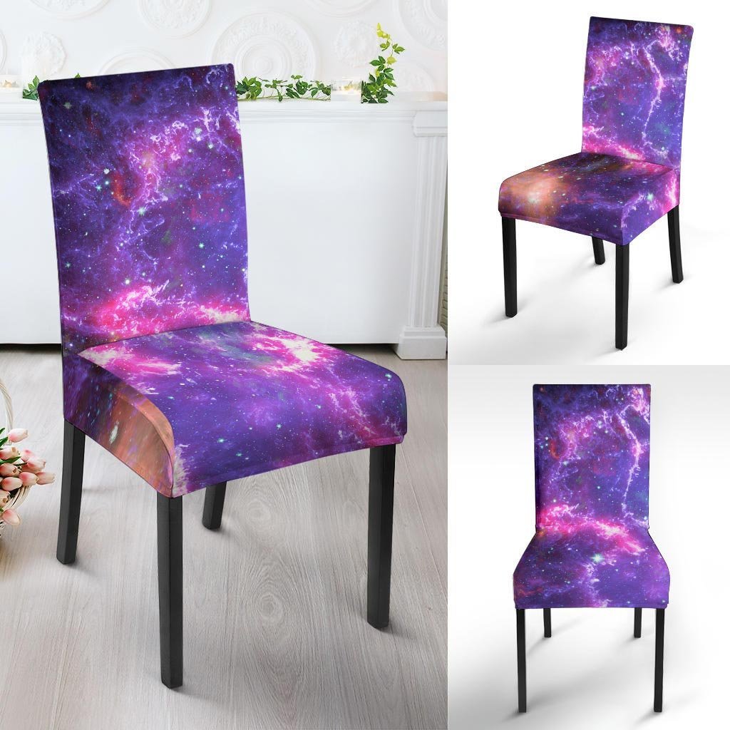Purple Nebula Galaxy Space Chair Cover-grizzshop