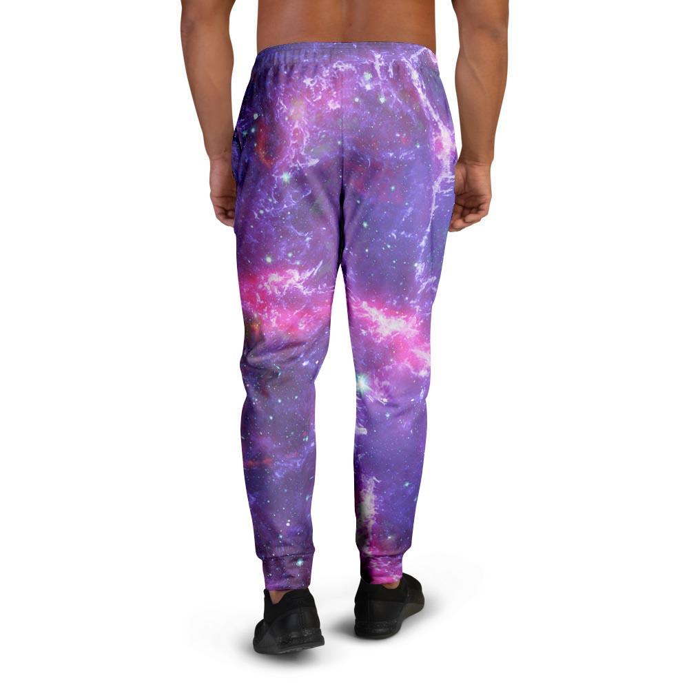 Purple Nebula Galaxy Space Men's Joggers-grizzshop