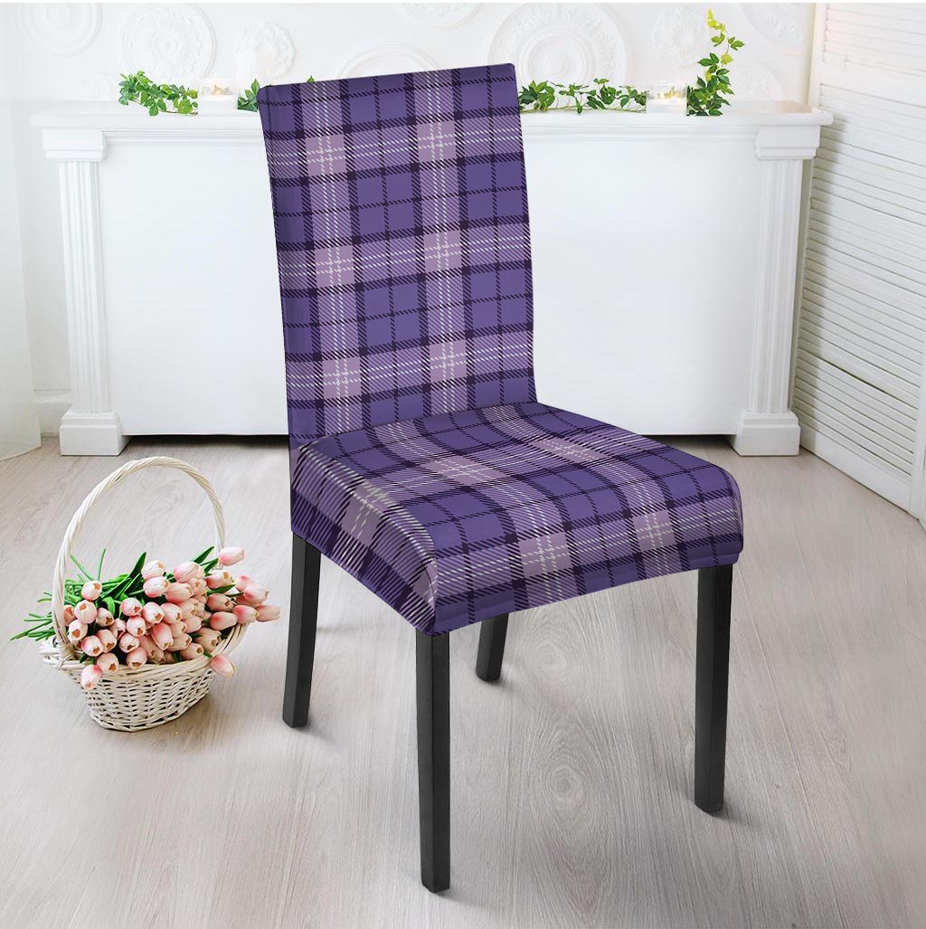 Purple Plaid Tartan Chair Cover-grizzshop