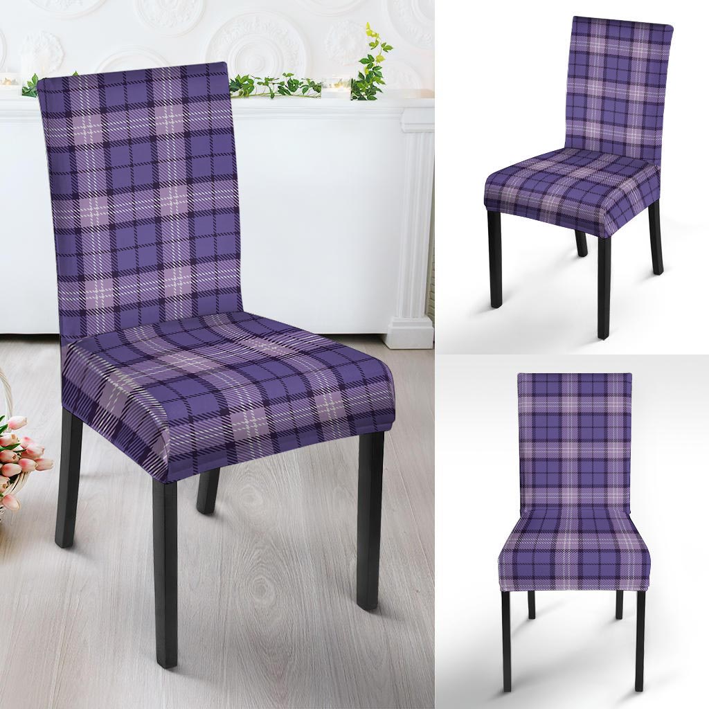 Purple Plaid Tartan Chair Cover-grizzshop
