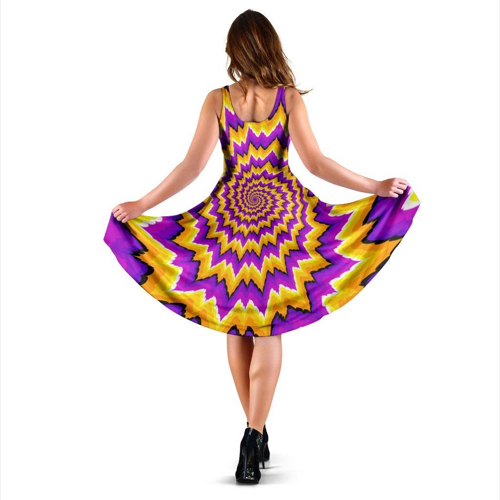 Purple Psychedelic Optical illusion Dress-grizzshop