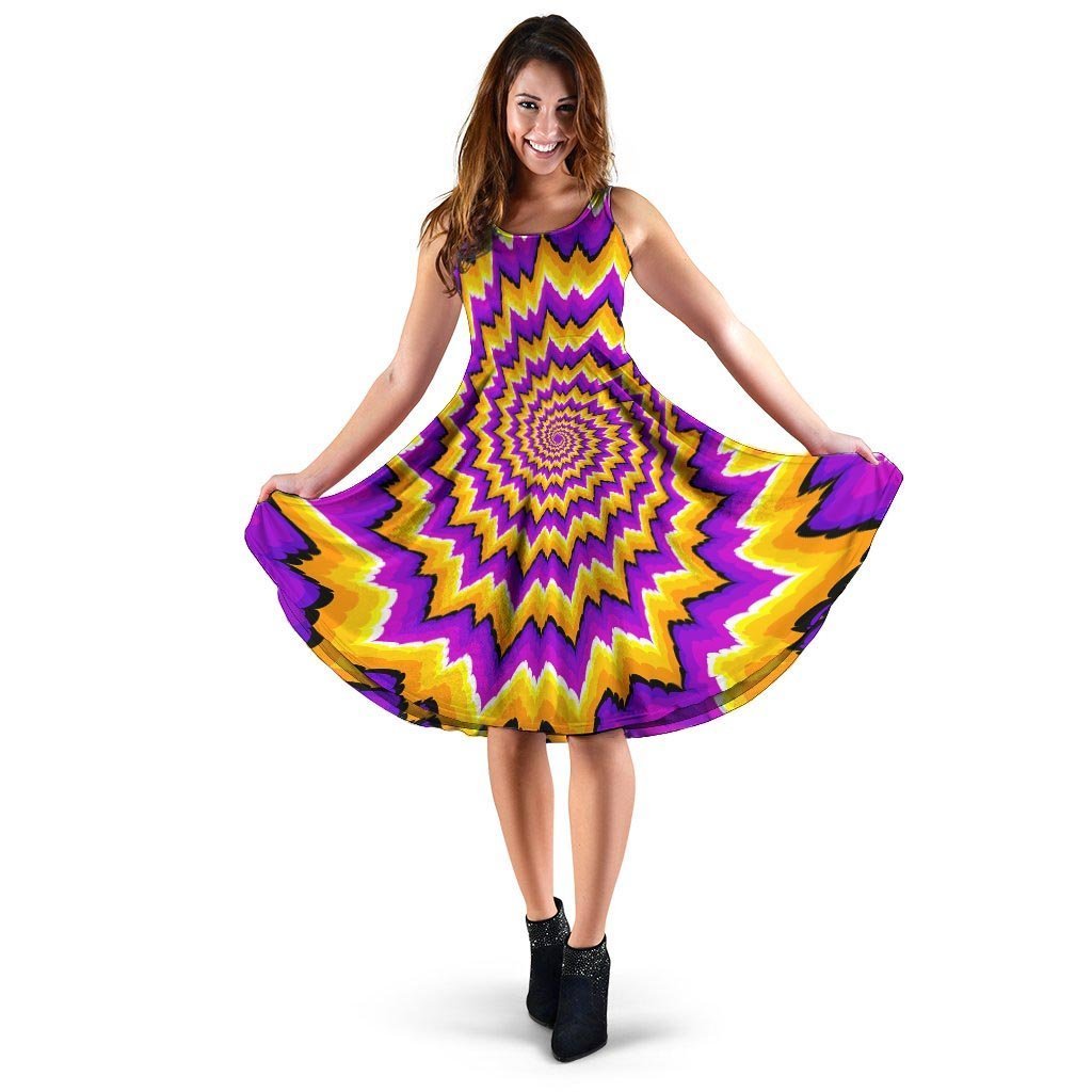 Purple Psychedelic Optical illusion Dress-grizzshop