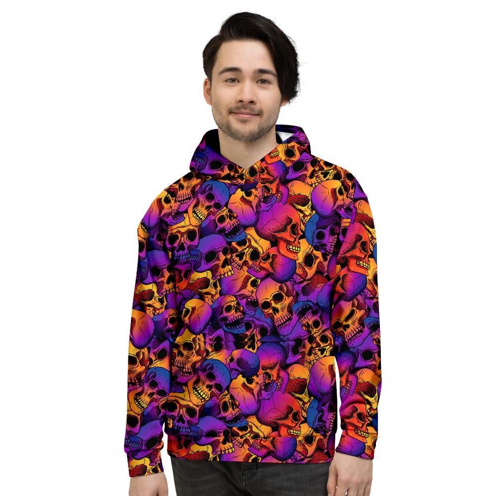 Purple Skull Men's Hoodie-grizzshop
