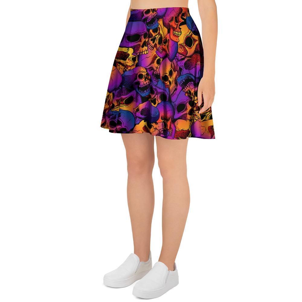 Purple Skull Women's Skirt-grizzshop