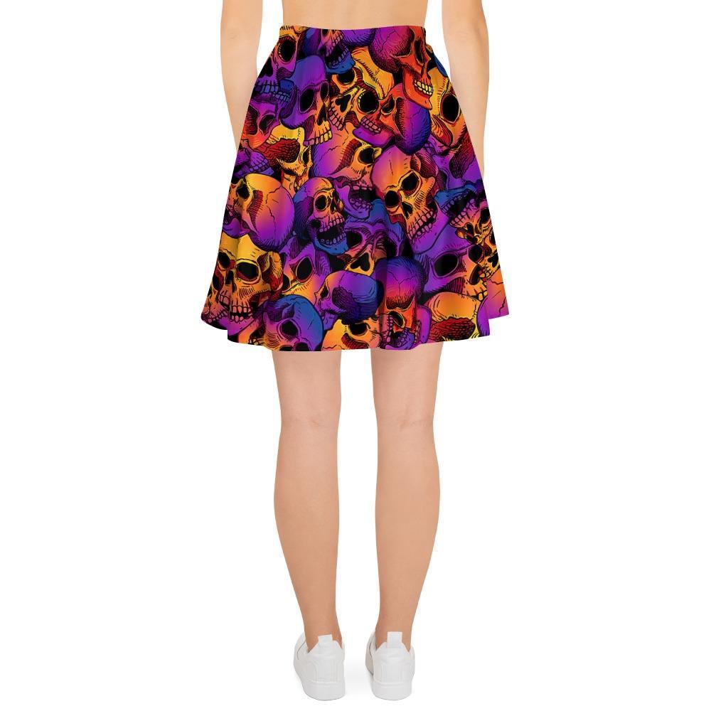 Purple Skull Women's Skirt-grizzshop