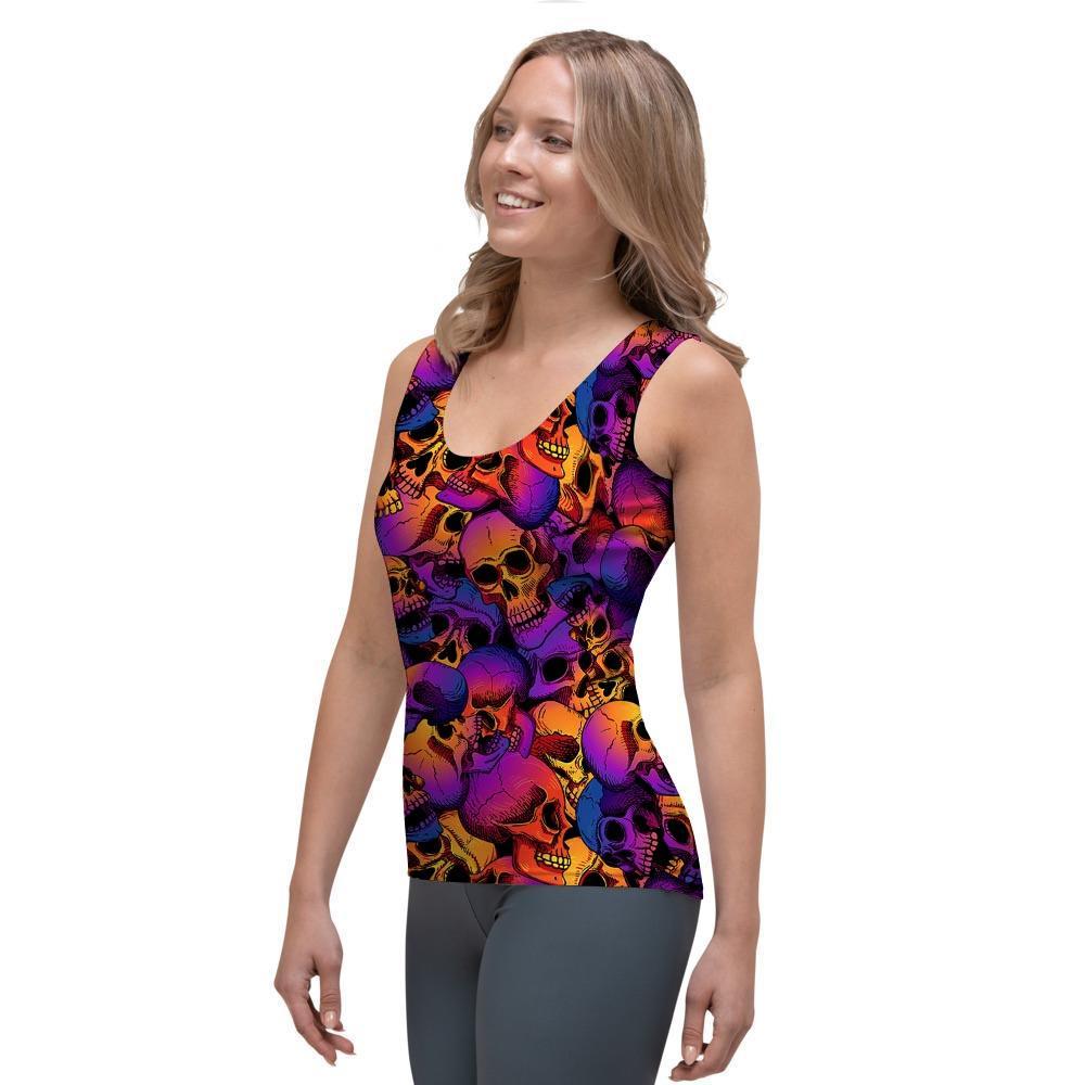 Purple Skull Women's Tank Top-grizzshop