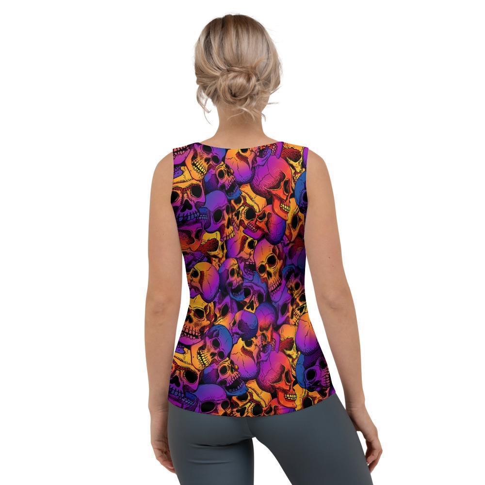 Purple Skull Women's Tank Top-grizzshop