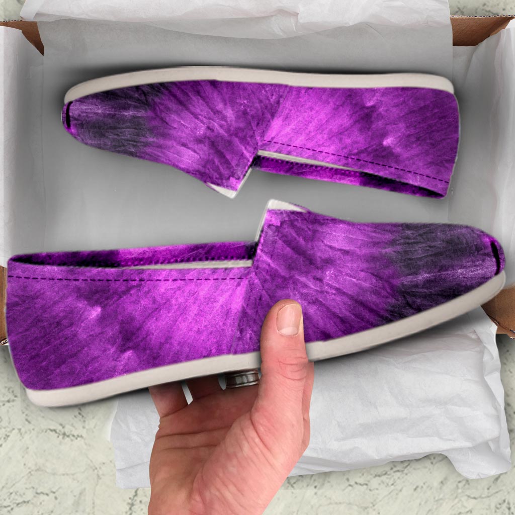 Purple Tie Dye Canvas Shoes-grizzshop