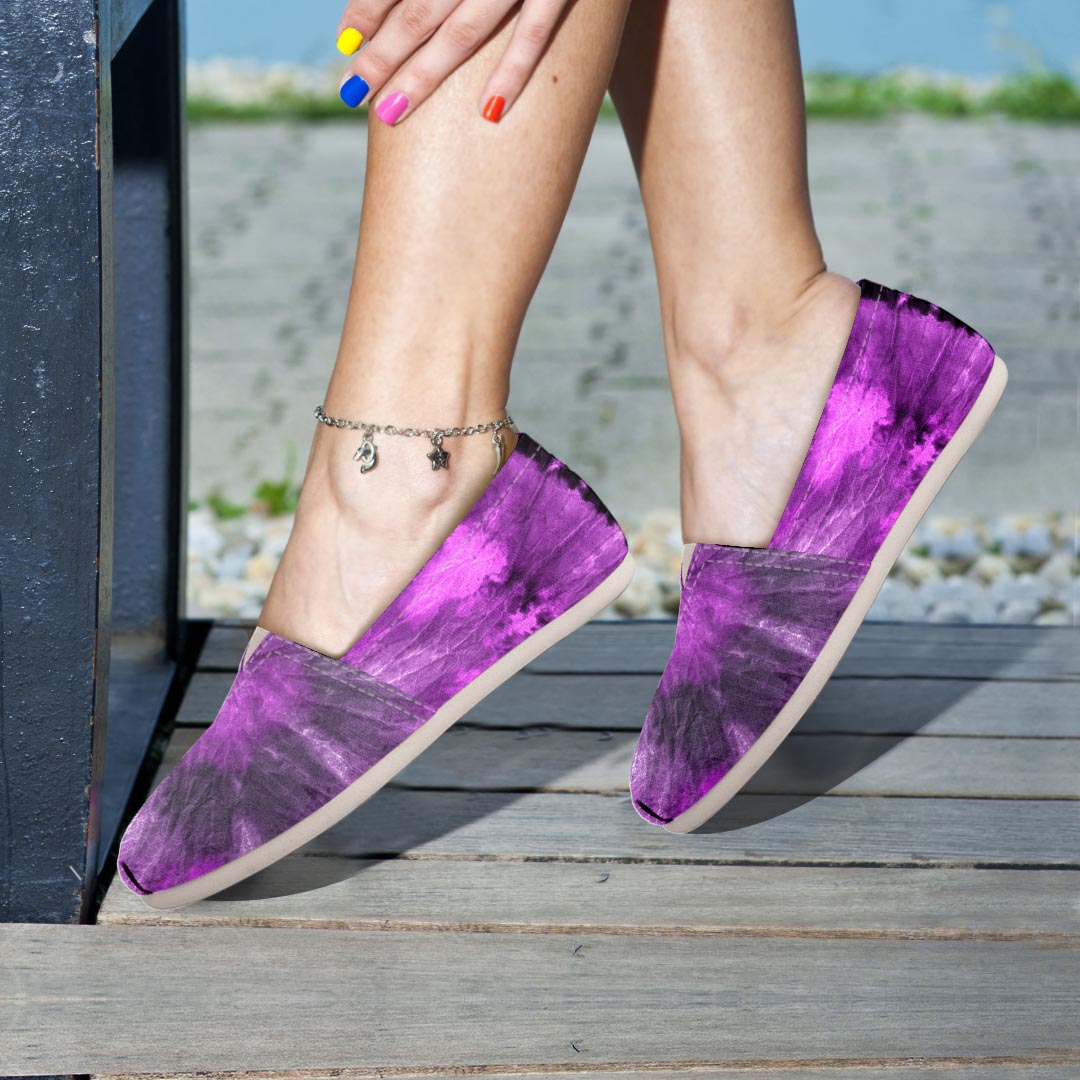Purple Tie Dye Canvas Shoes-grizzshop