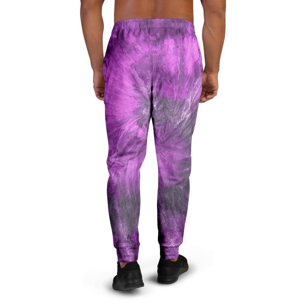 Purple Tie Dye Men's Joggers-grizzshop