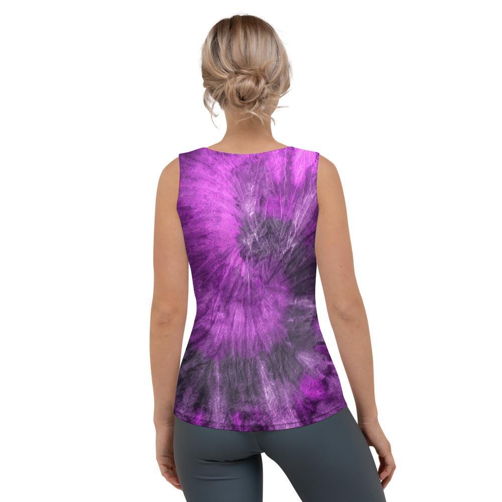 Purple Tie Dye Women's Tank Top-grizzshop