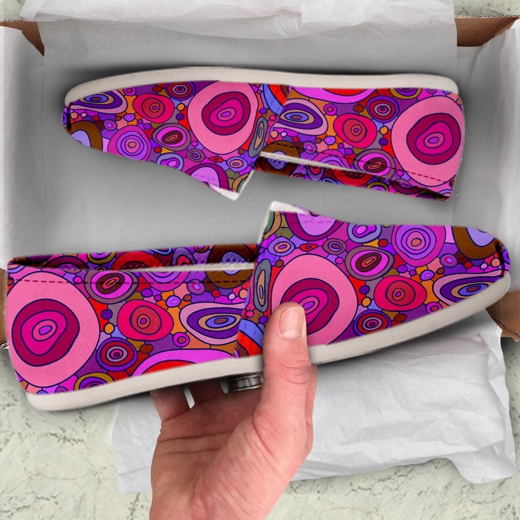 Purple Trippy Hippie Canvas Shoes-grizzshop