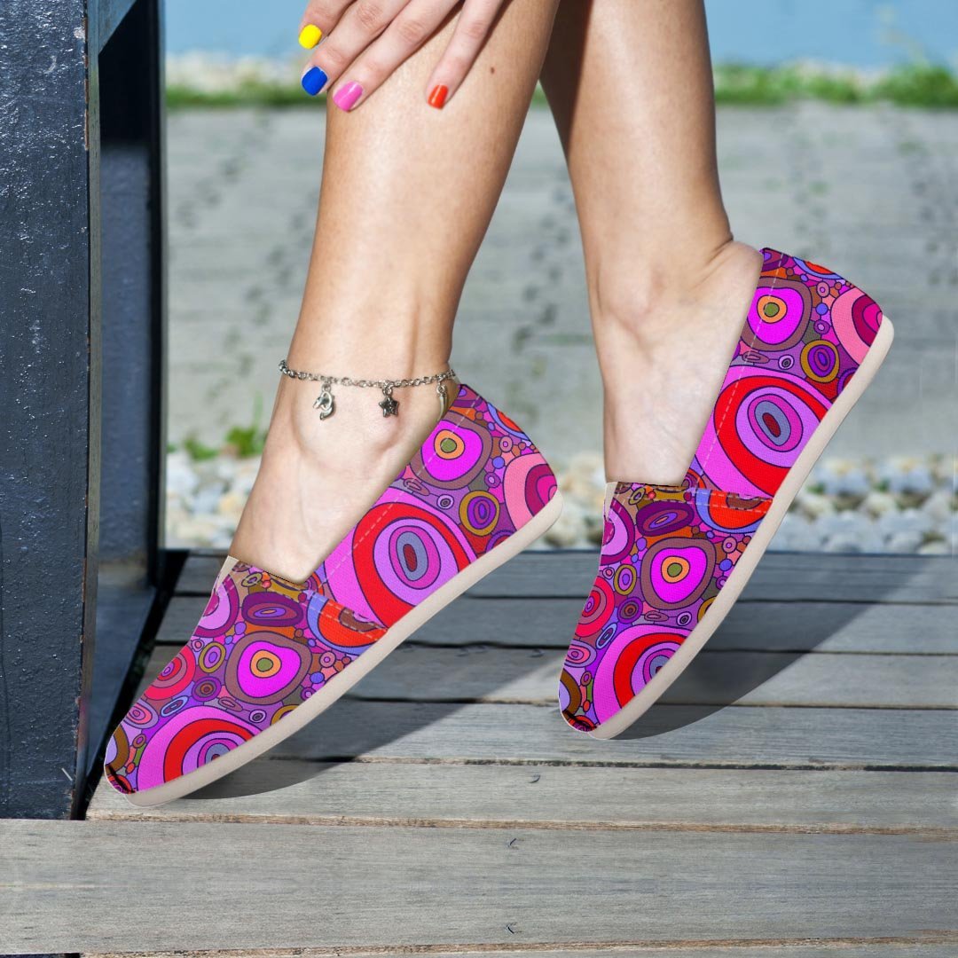 Purple Trippy Hippie Canvas Shoes-grizzshop