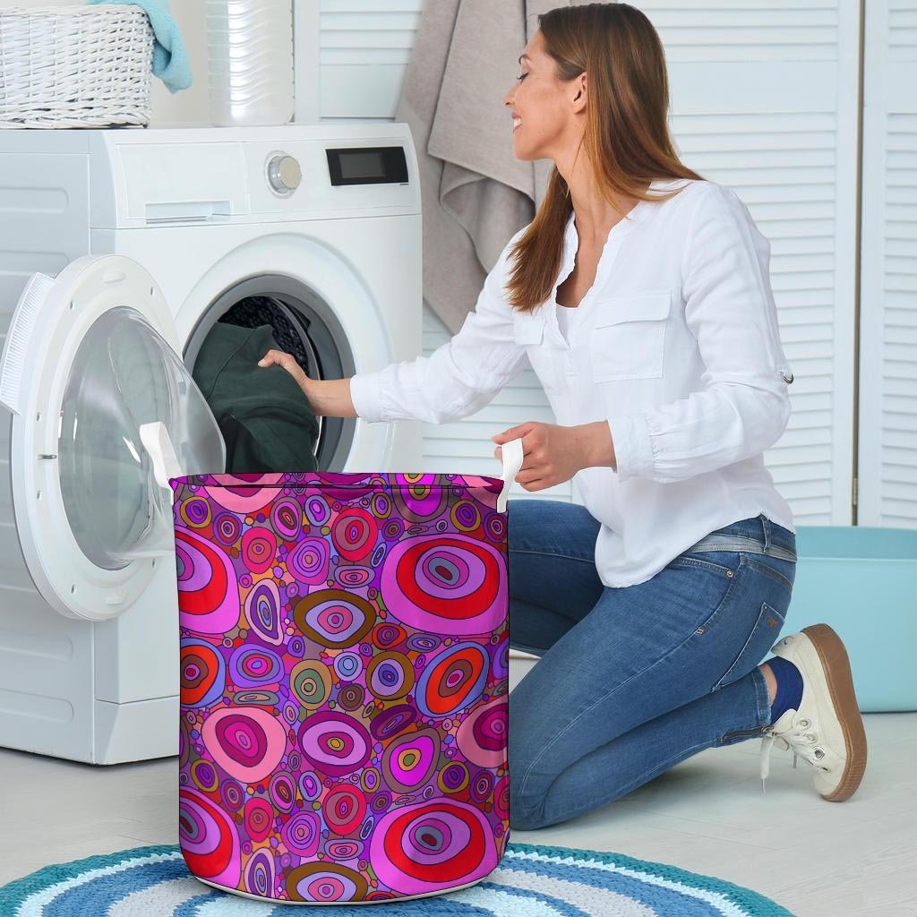 Purple Trippy Hippie Laundry Basket-grizzshop