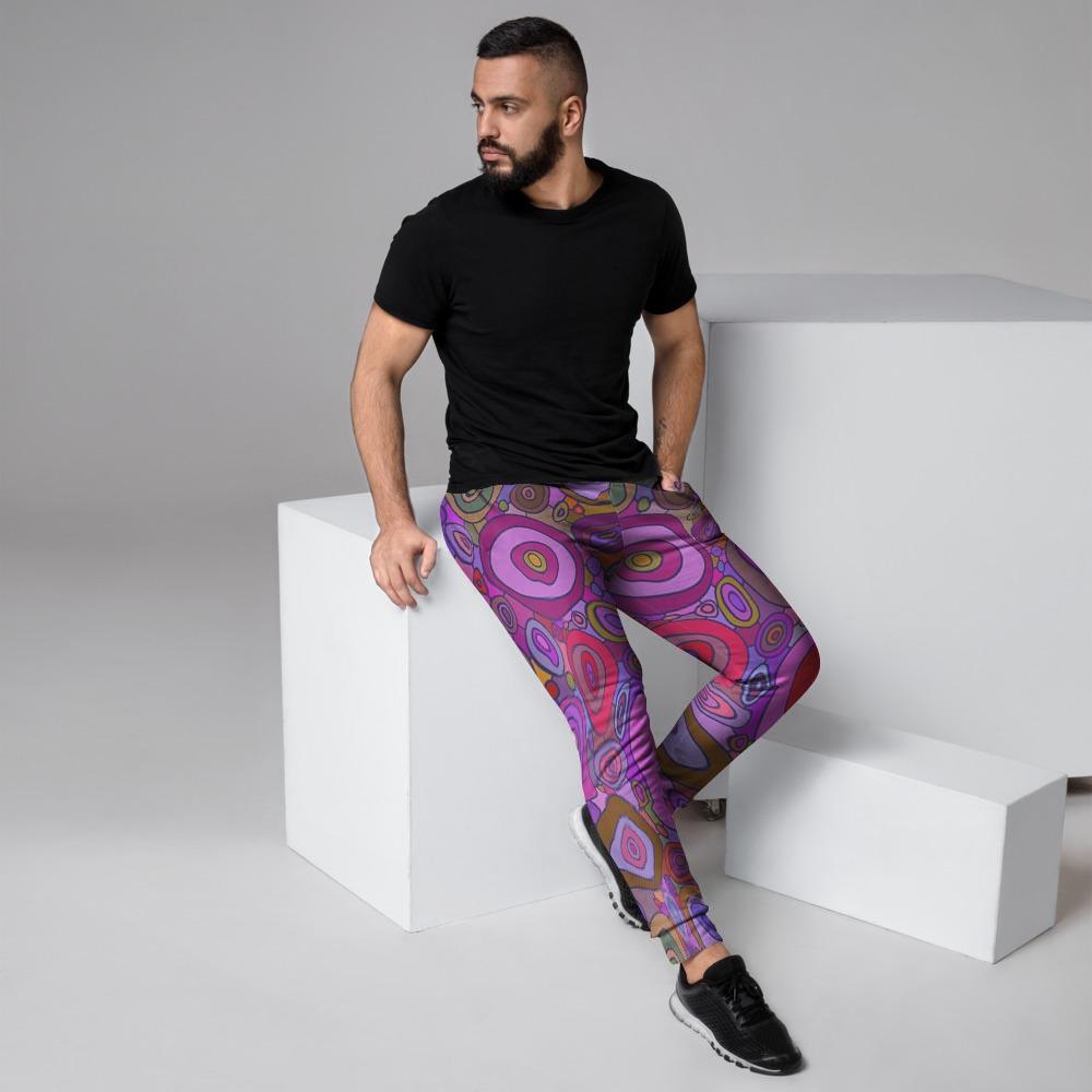 Purple Trippy Hippie Men's Joggers-grizzshop