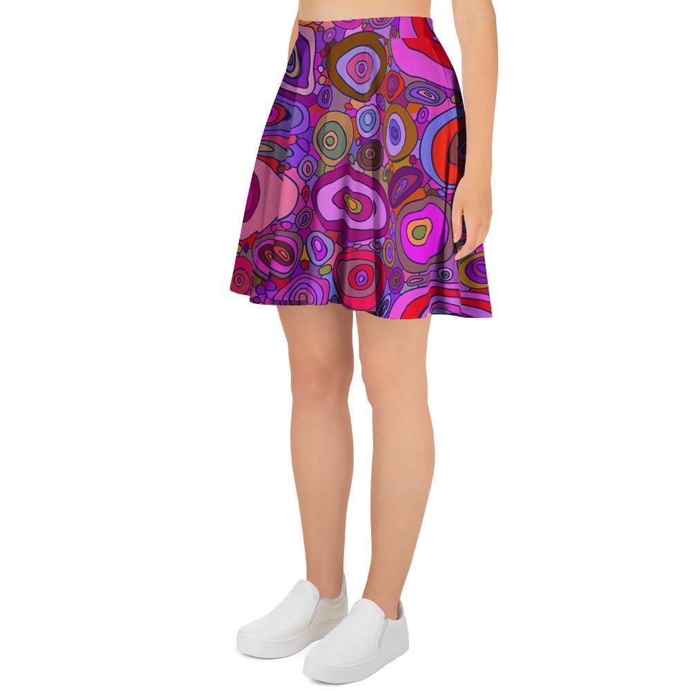 Purple Trippy Hippie Women's Skirt-grizzshop