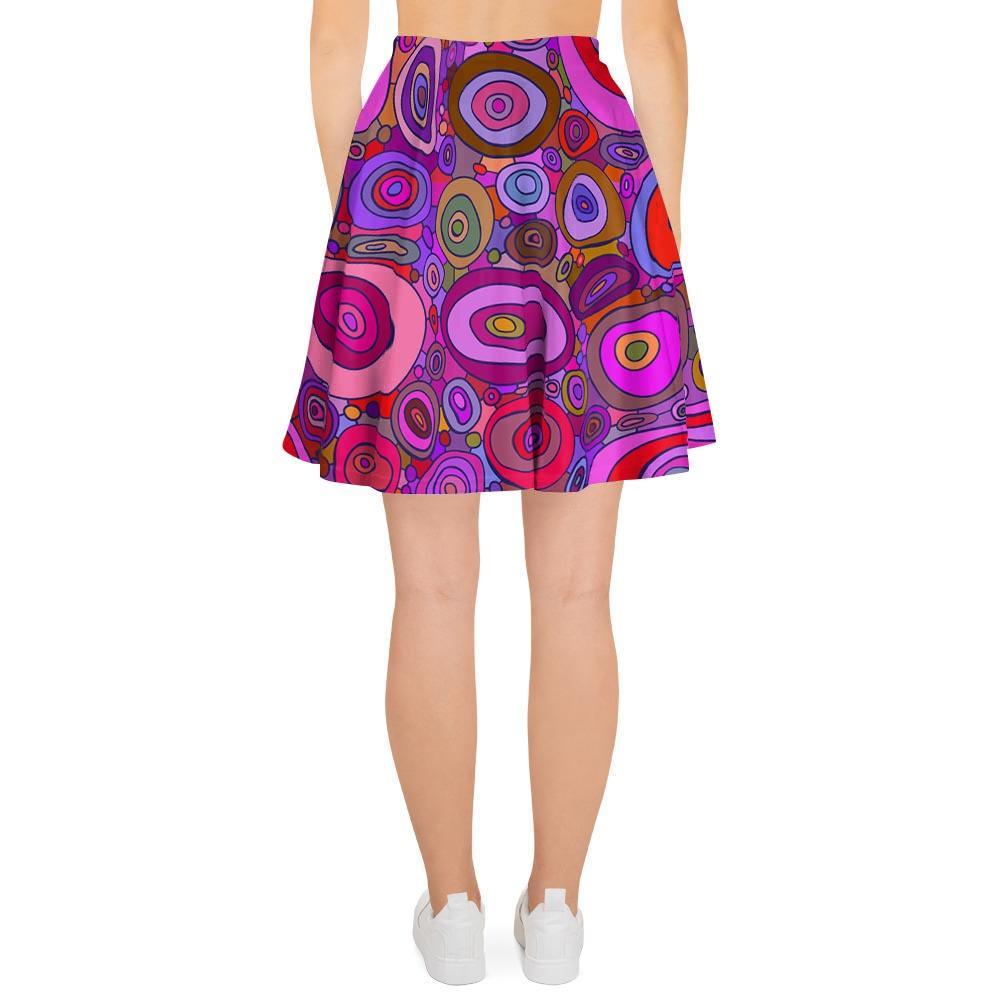 Purple Trippy Hippie Women's Skirt-grizzshop