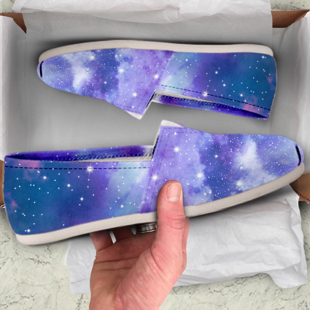 Purple Universe Galaxy Canvas Shoes-grizzshop