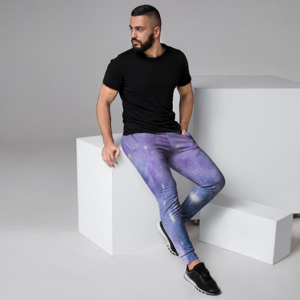 Purple Universe Galaxy Men's Joggers-grizzshop