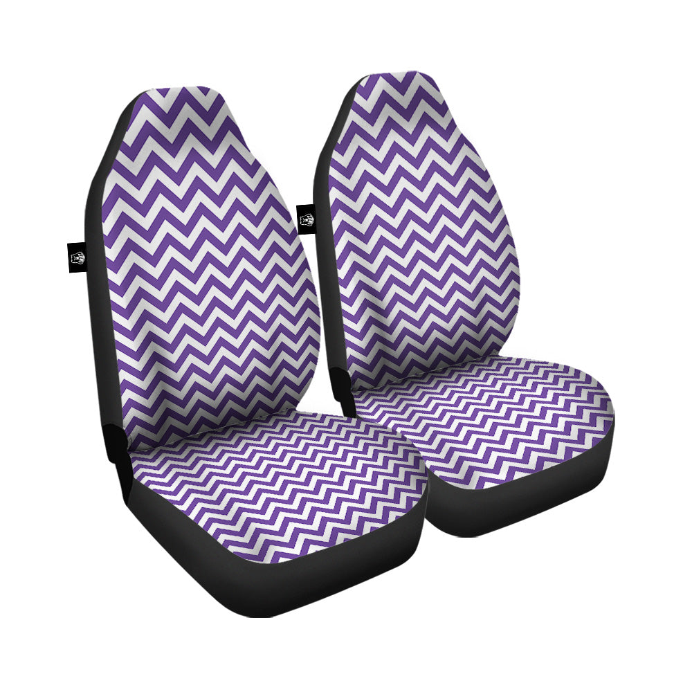 Purple Zigzag Print Pattern Car Seat Covers-grizzshop