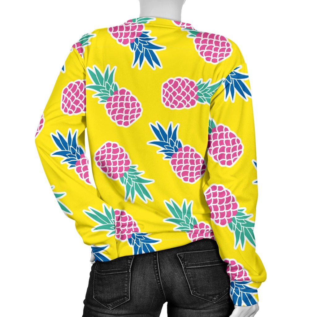 Purple Pineapple Print Sweatshirt-grizzshop