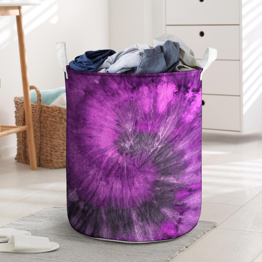 Purple Tie Dye Laundry Basket-grizzshop