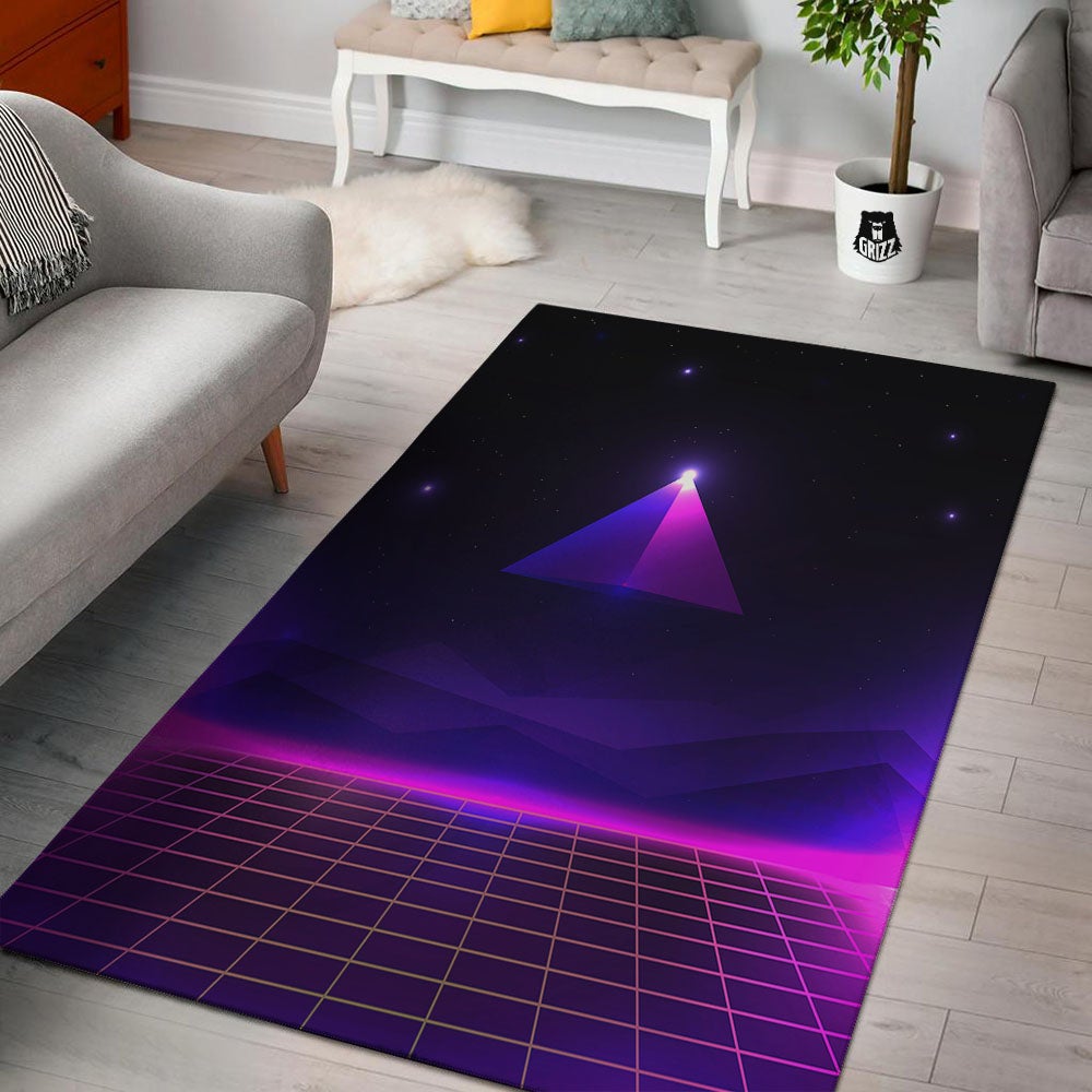 Pyramid Cloud Purple Print Floor Mat-grizzshop