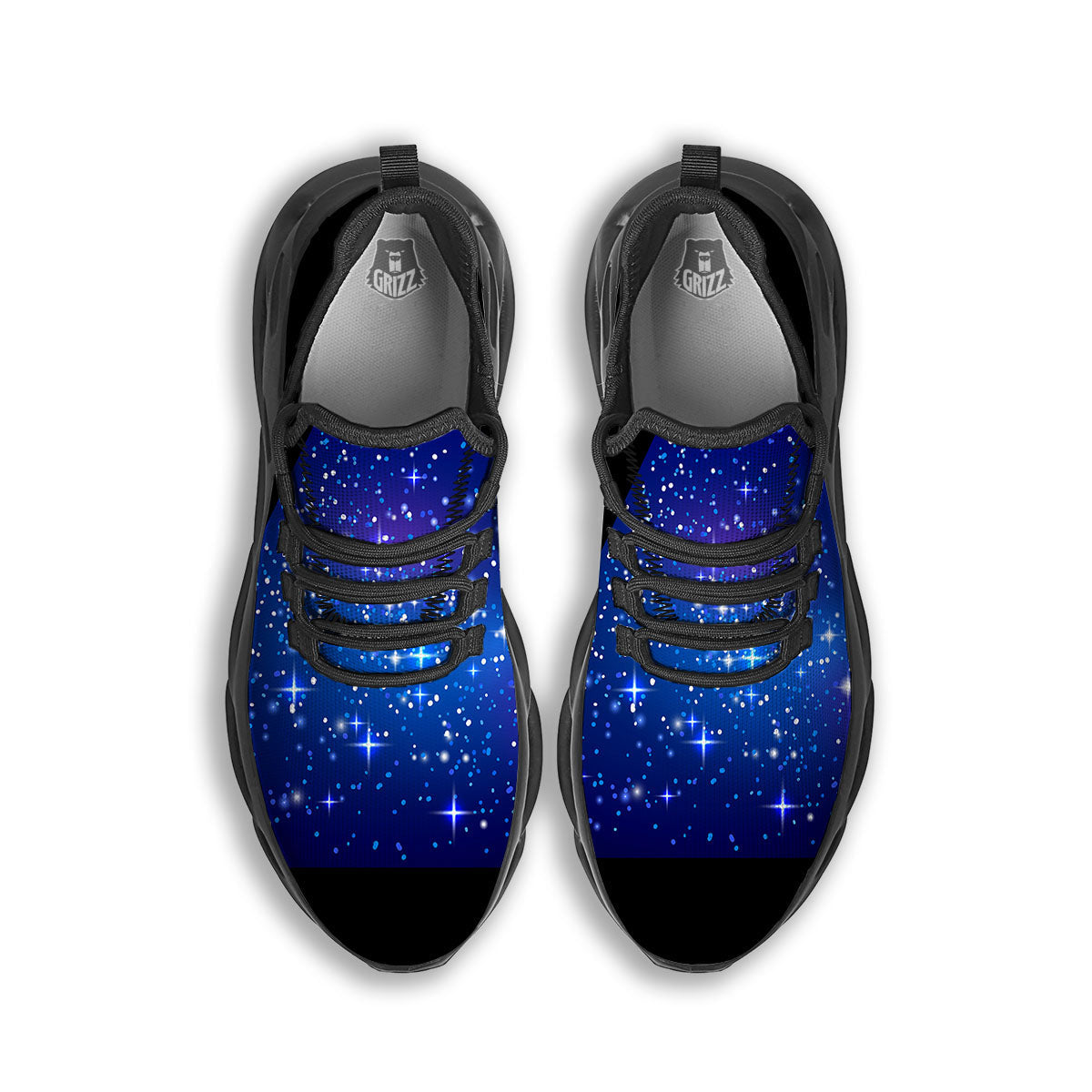 Pyramid Galaxy Print Black Running Shoes-grizzshop