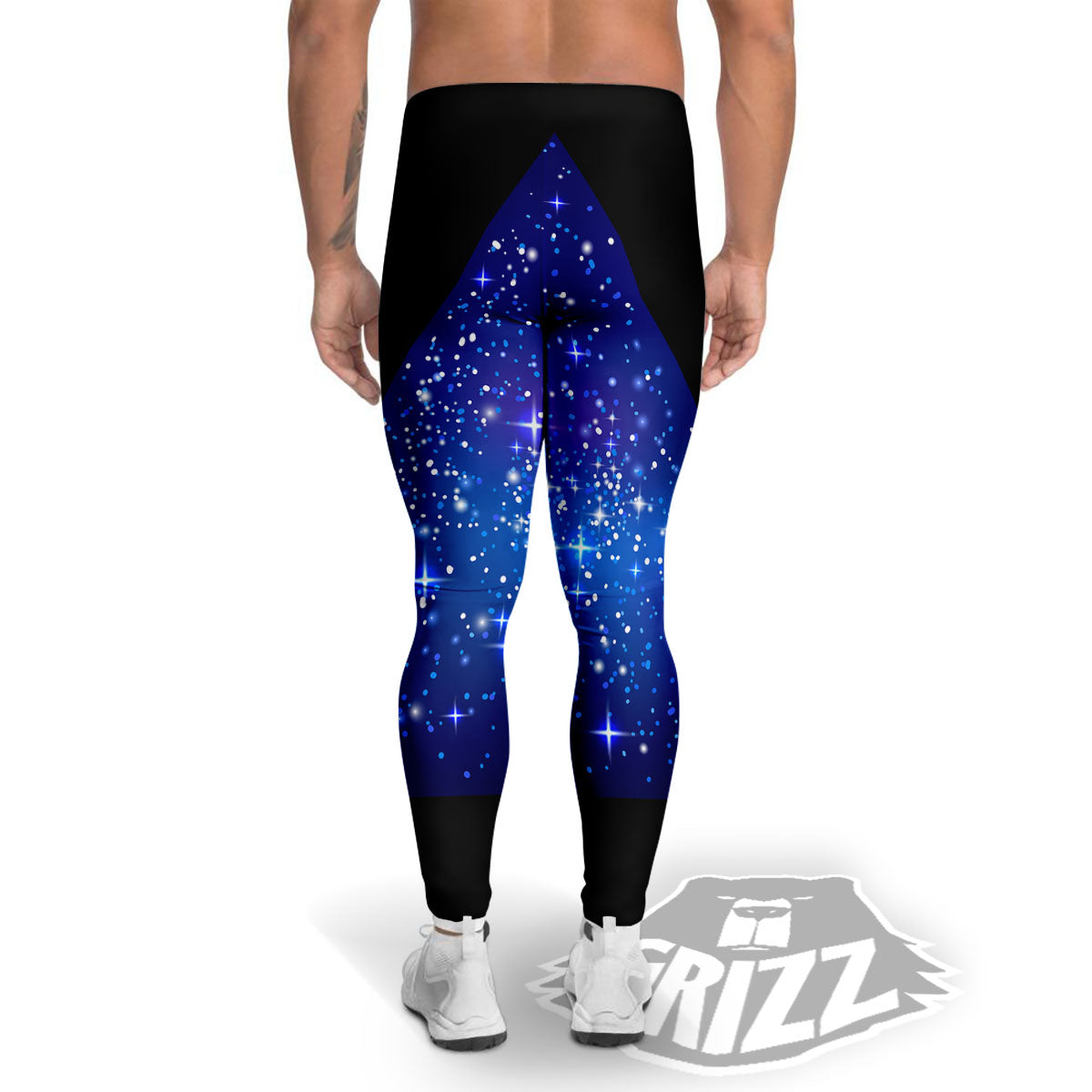 Pyramid Galaxy Print Men's Leggings-grizzshop