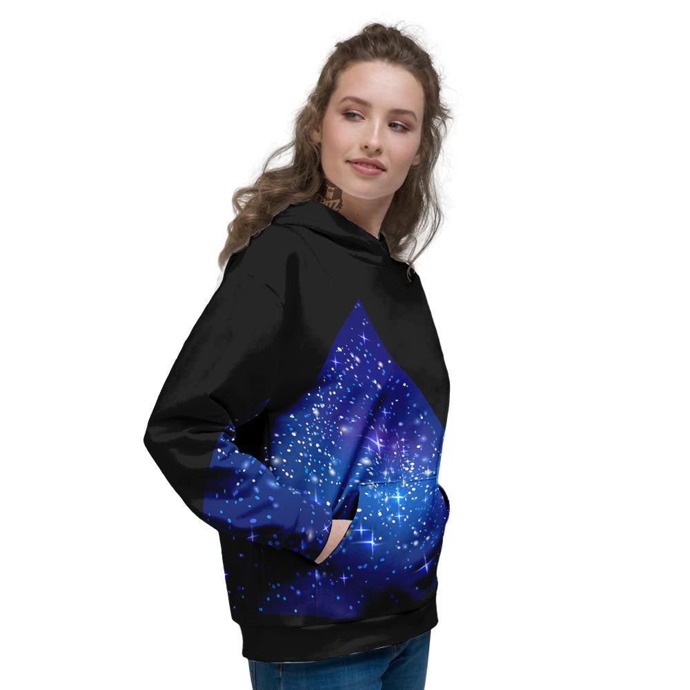 Pyramid Galaxy Print Women's Hoodie-grizzshop