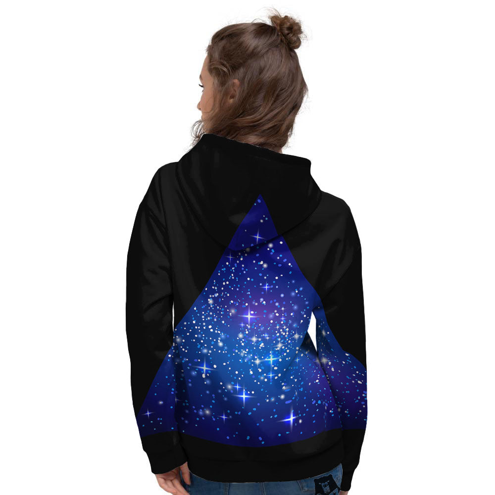 Pyramid Galaxy Print Women's Hoodie-grizzshop