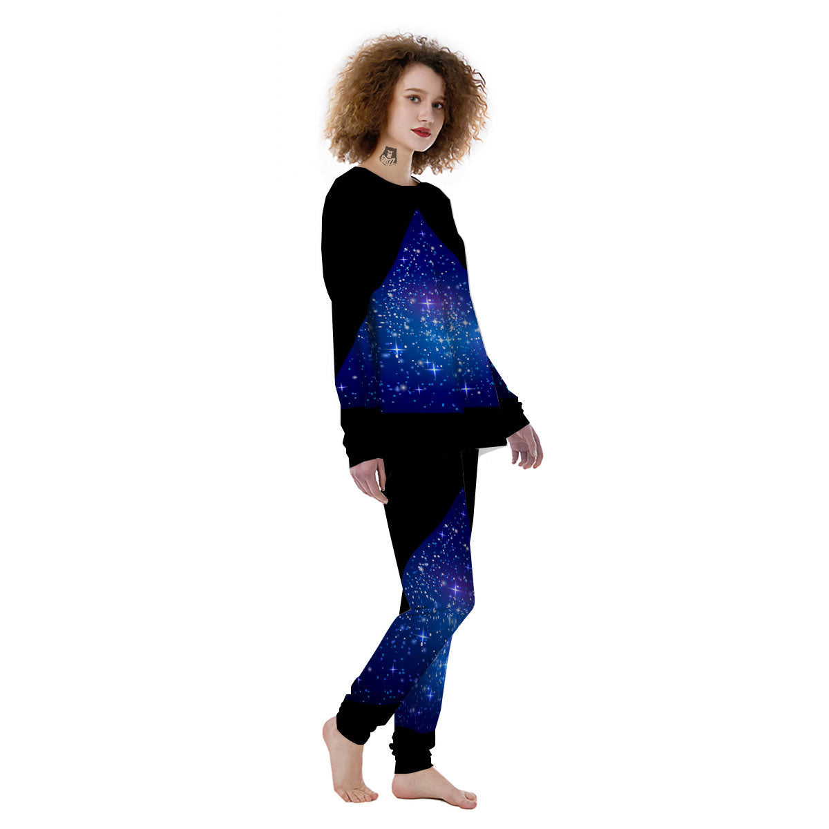 Pyramid Galaxy Print Women's Pajamas-grizzshop