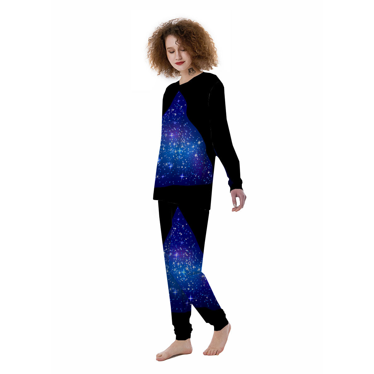 Pyramid Galaxy Print Women's Pajamas-grizzshop
