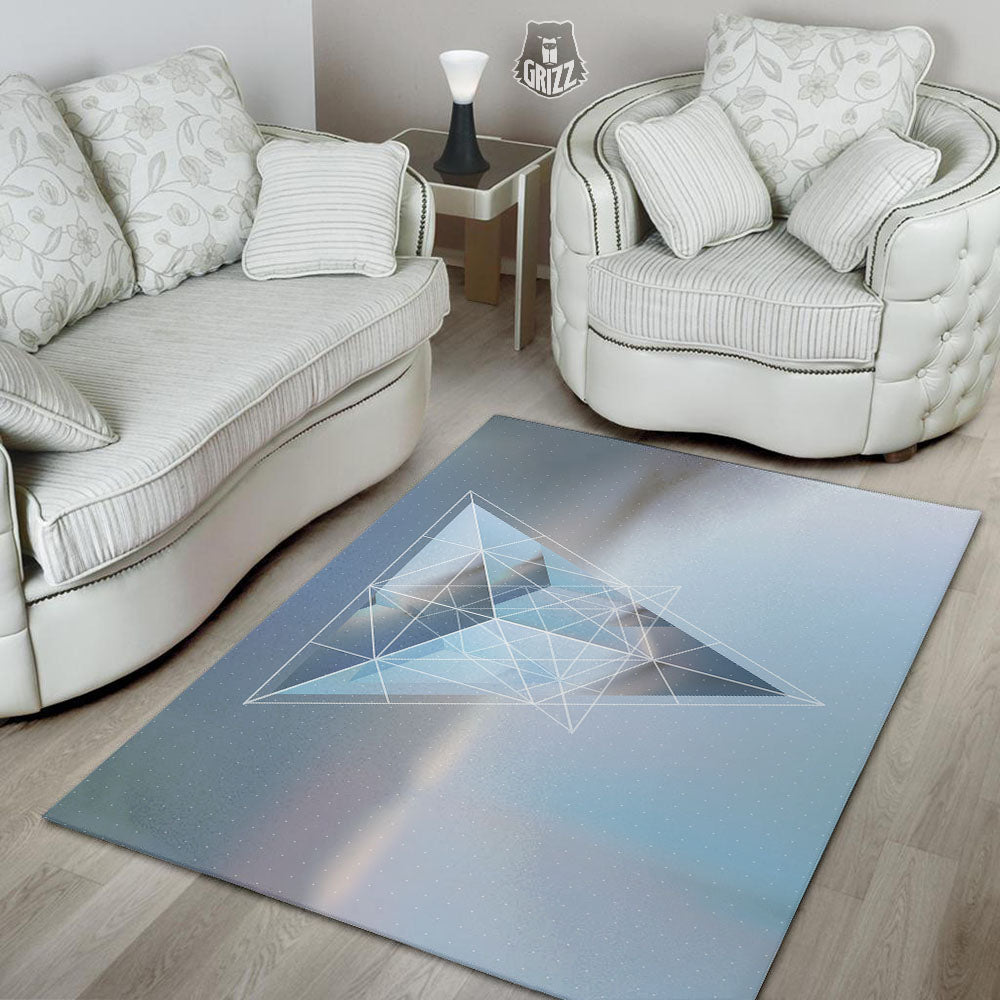 Pyramid Geometric Print Floor Mat-grizzshop
