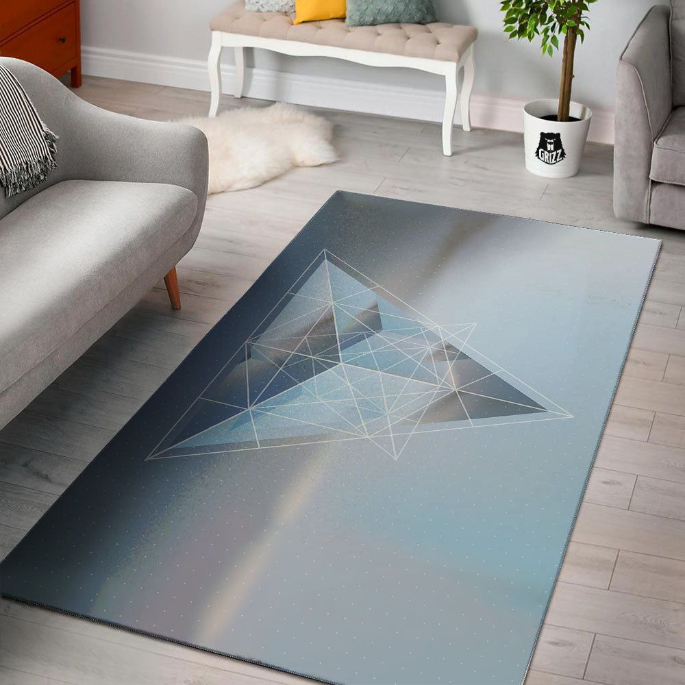 Pyramid Geometric Print Floor Mat-grizzshop