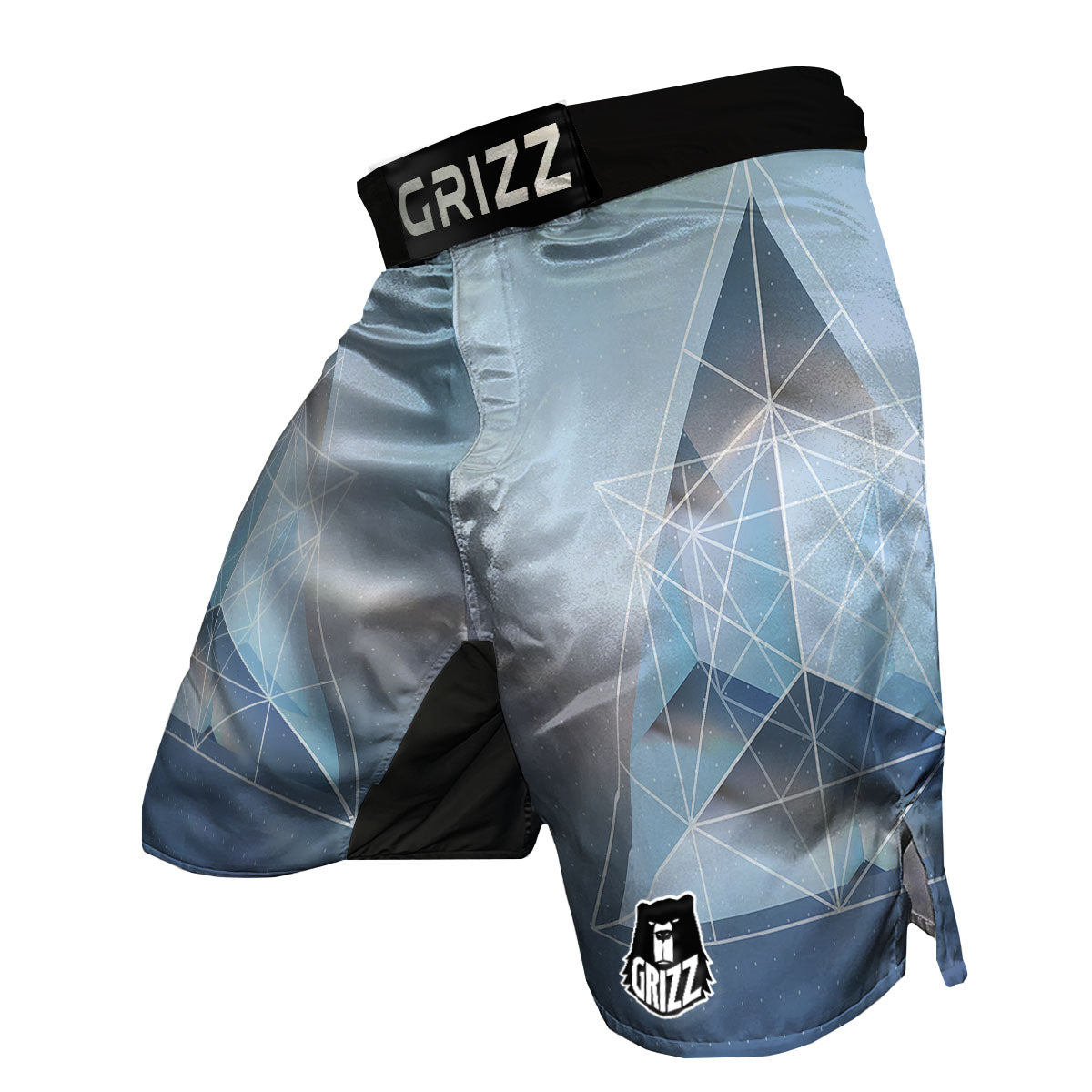 Pyramid Geometric Print MMA Shorts-grizzshop