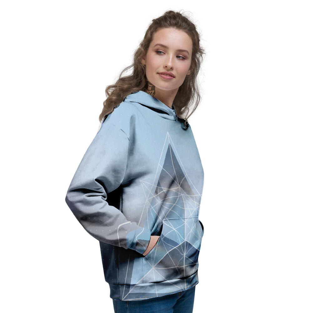 Pyramid Geometric Print Women's Hoodie-grizzshop