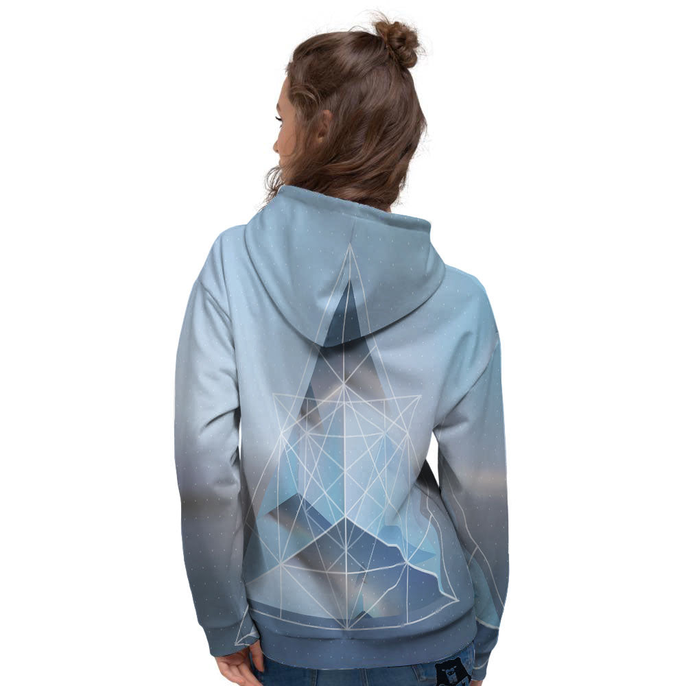 Pyramid Geometric Print Women's Hoodie-grizzshop