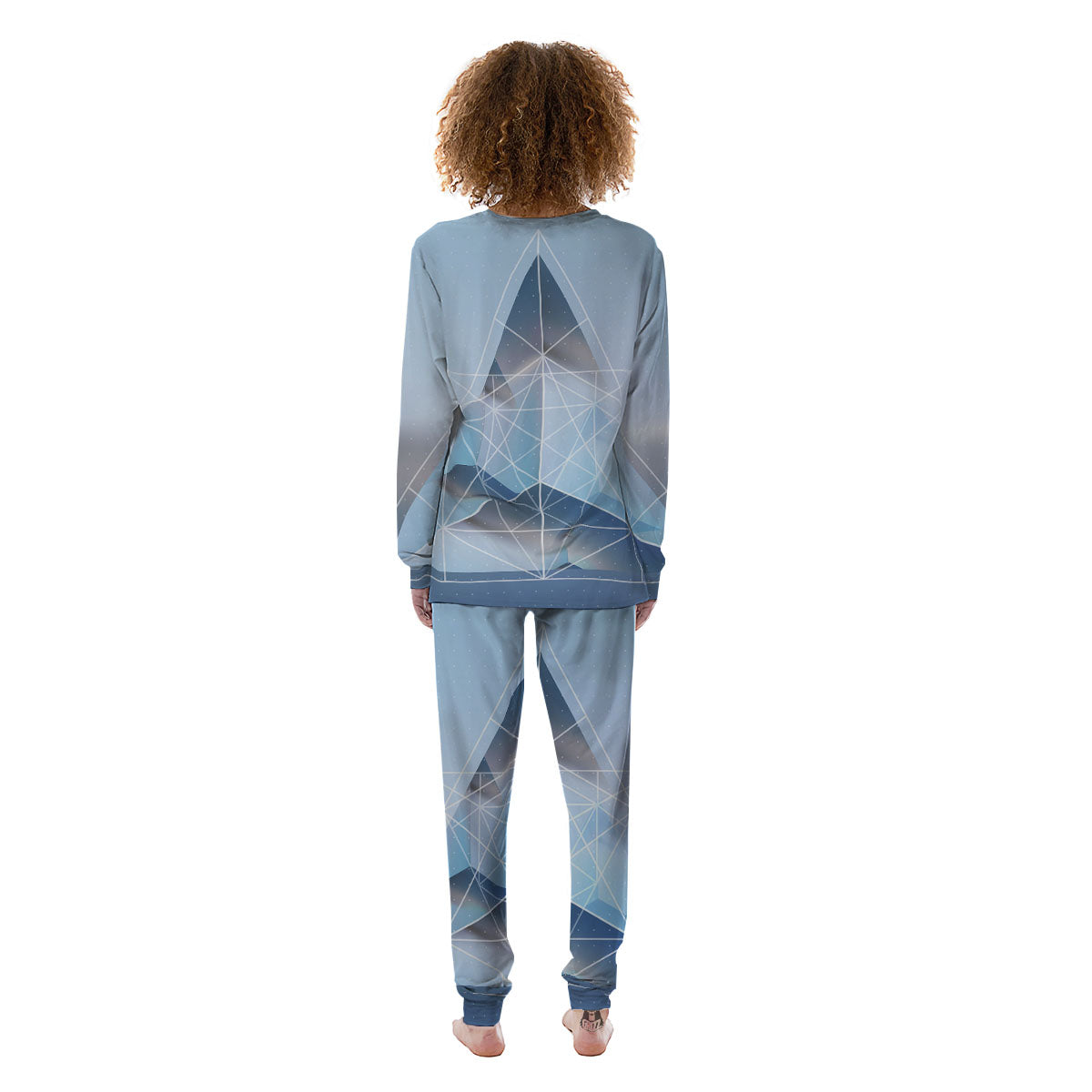 Pyramid Geometric Print Women's Pajamas-grizzshop