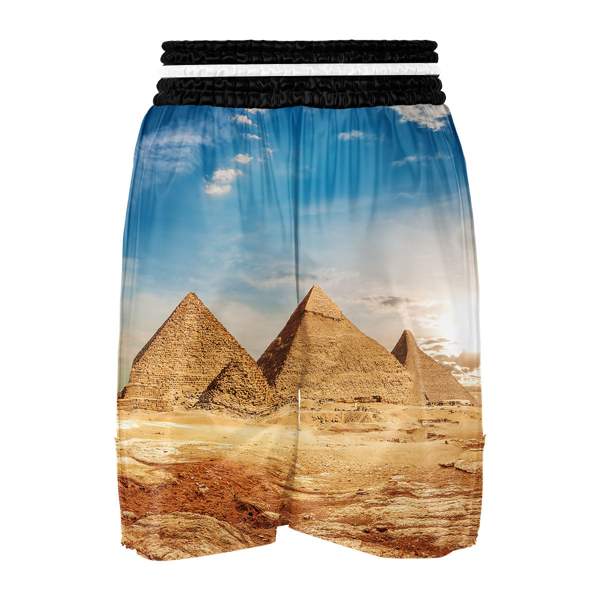 Pyramid Giza Print Boxing Shorts-grizzshop