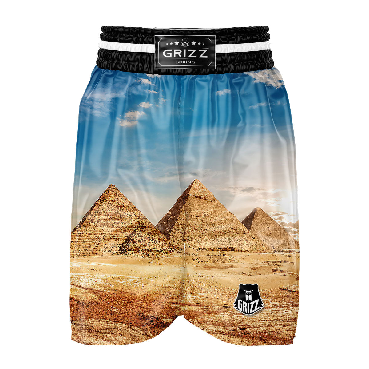 Pyramid Giza Print Boxing Shorts-grizzshop
