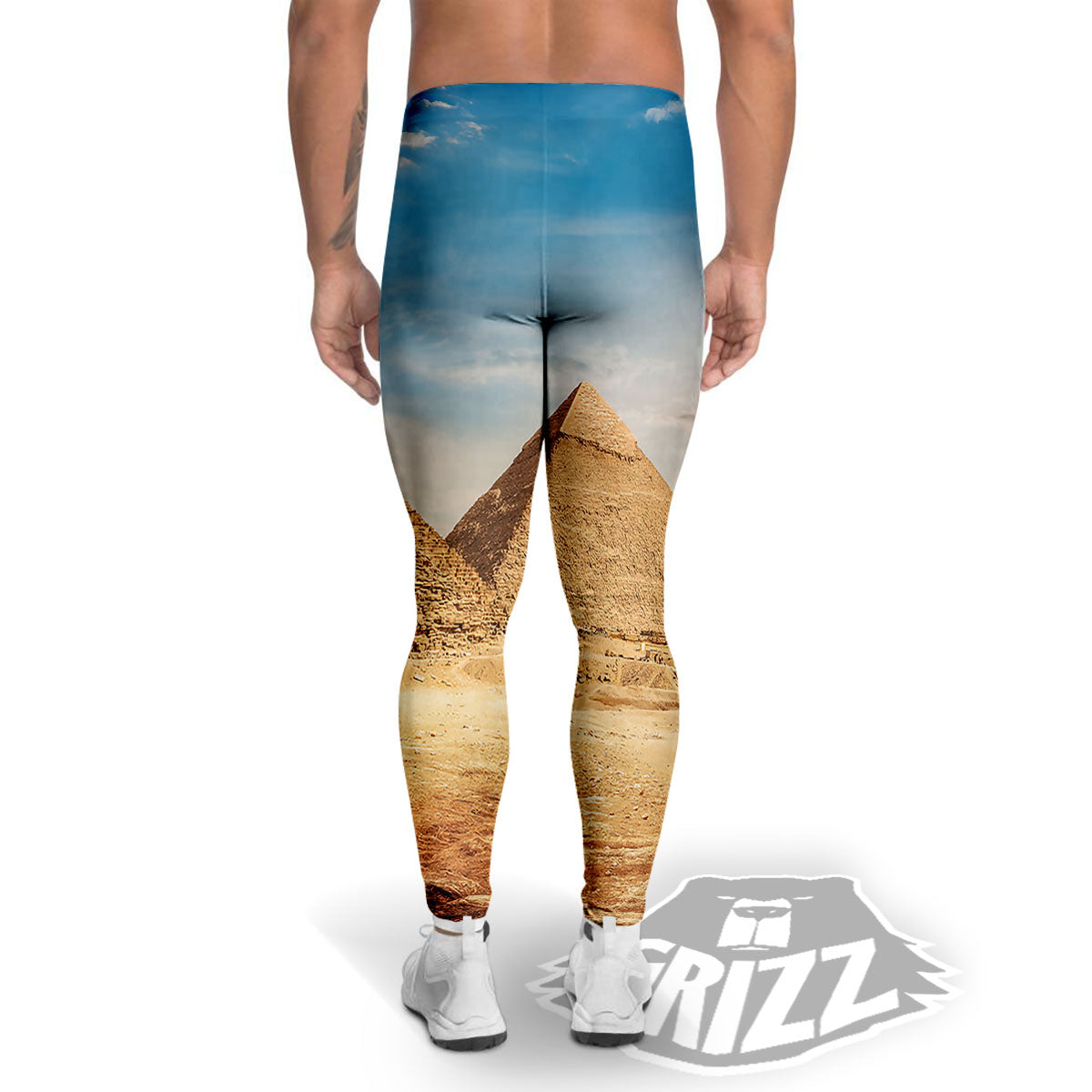 Pyramid Giza Print Men's Leggings-grizzshop